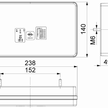 LED neon achterlicht links 12-24v 200cm kabel | VC-5101-VC-5101-10