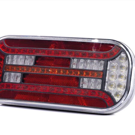 Links | LED achterlicht driehoek reflector | 12-24v | 100cm. kabel | VC-3101-VC-3101