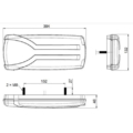 Links | LED achterlicht dynamisch knipperlicht | 12-24v | 150cm. kabel | V14C7-901-V14C7-901-10