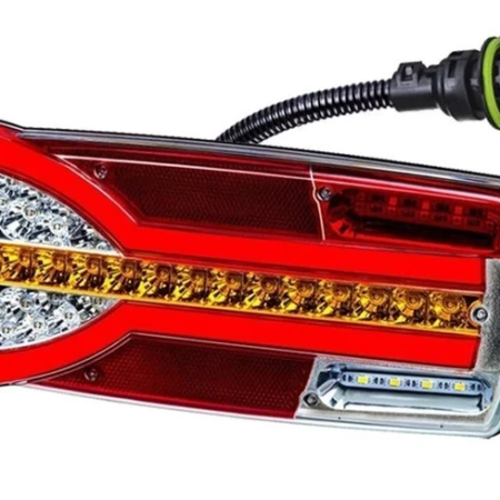 Links | LED achterlicht dynamisch knipperlicht | 12-24v | 7-PIN AMP connector | V14C7-901B7-V14C7-901B7