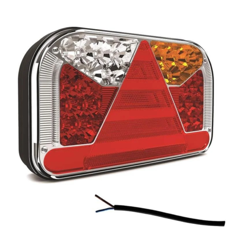 Links | LED achterlicht met kentekenverlichting | 12-36v | 100cm. kabel | V10C7-561-V10C7-561