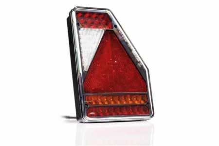 Rechts | LED achterlicht driehoek | 12v | 6-functie | 1m. kabel | VC-3302-VC-3302