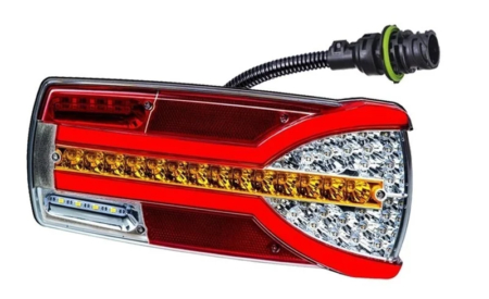Rechts | LED achterlicht dynamisch knipperlicht en kentekenlicht | 12-24v | 7-PIN | V14C7-912B7-V14C7-912B7